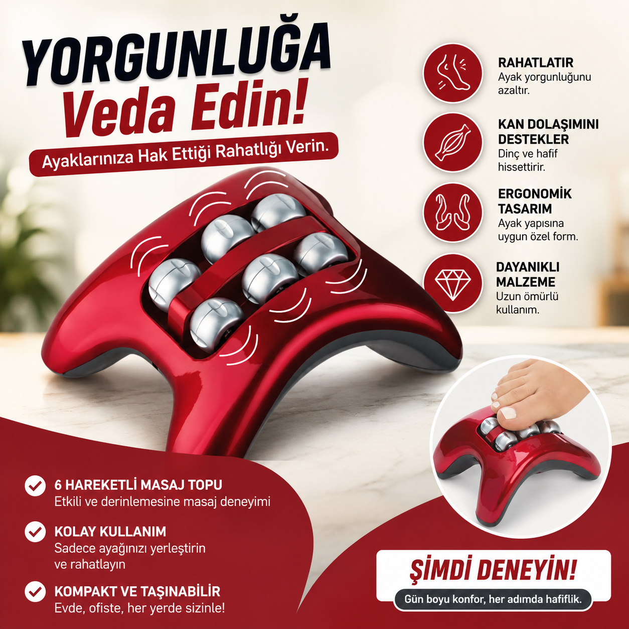 Ayaqlar üçün masajor HK-611